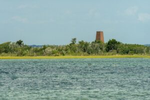 Phillips Island is at the mouth of the Newport River near the Beaufort-Morehead City high-rise bridge. Photo: Dylan Ray