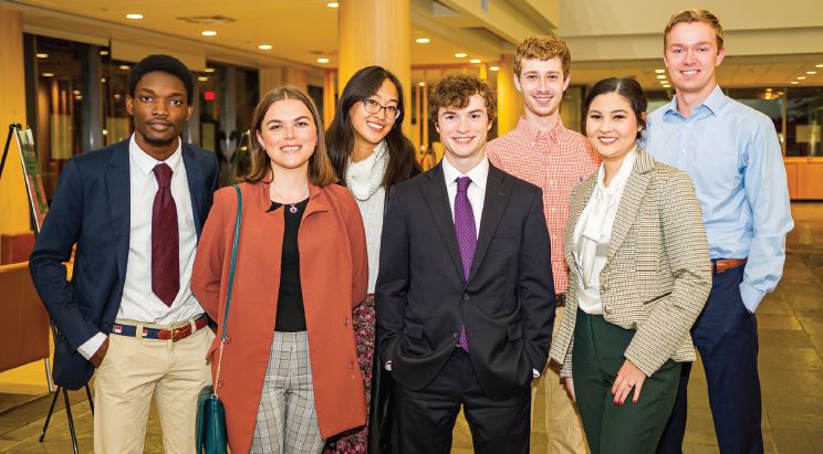 Students who attended the Abbey Speaker Series: Conversation with CalCunningham and Senator Thom Tillis on November 10, 2022