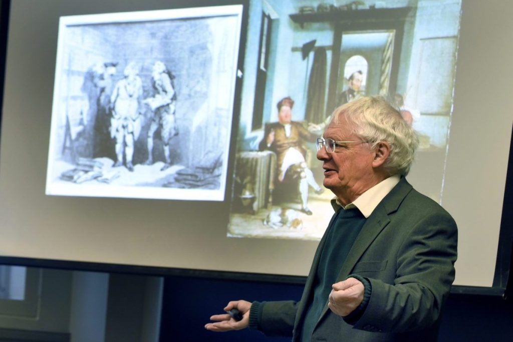 UNC historian Lloyd Kramer is teaching his last class this semester — “Modern European Intellectual History,” which covers the evolution of ideas in Europe from the 18th century to the beginning of the 21st century. (photo by Donn Young)