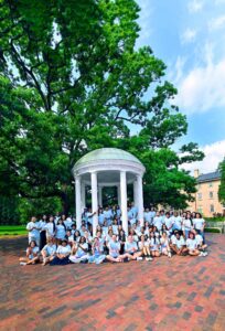 2026 Shroff Summer Bridge Program students at the Old Well.